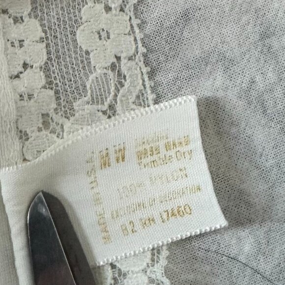 Vintage Full White Slip with Lace - Picture 5 of 5